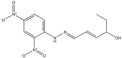 4-Hydroxy-2-hexenal 2,4-dinitrophenyl hydrazone 结构式