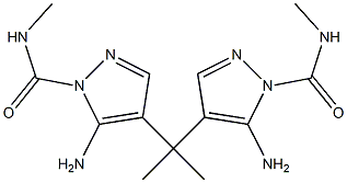 4,4'-(Isopropylidene)bis(3-amino-N-methyl-2H-pyrazole-2-carboxamide) 结构式