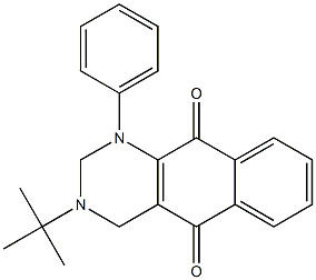 1-Phenyl-3-tert-butyl-1,2,3,4-tetrahydrobenzo[g]quinazoline-5,10-dione 结构式