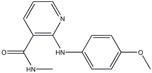 2-(p-Methoxyanilino)-N-methylnicotinamide 结构式