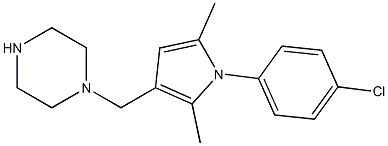 3-(Piperazinomethyl)-1-(4-chlorophenyl)-2,5-dimethyl-1H-pyrrole 结构式