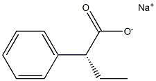 [R,(-)]-2-Phenylbutyric acid sodium salt 结构式