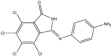 4,5,6,7-Tetrachloro-3-(4-aminophenylimino)isoindolin-1-one 结构式