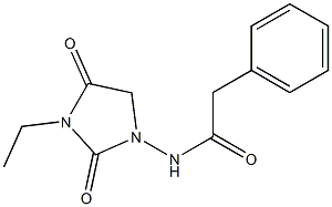 N-(3-Ethyl-2,4-dioxoimidazolidin-1-yl)benzeneacetamide 结构式