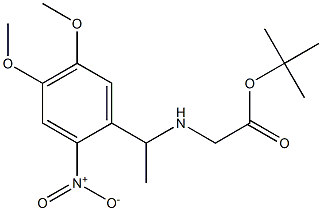 [N-[1-(4,5-Dimethoxy-2-nitrophenyl)ethyl]amino]acetic acid tert-butyl ester 结构式