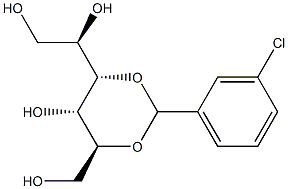 3-O,5-O-(3-Chlorobenzylidene)-L-glucitol 结构式