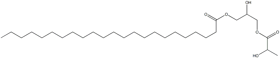2-Hydroxypropionic acid 2-hydroxy-3-tricosanoyloxypropyl ester 结构式