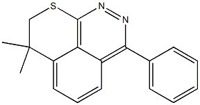 3-Phenyl-7,7-dimethyl-7,8-dihydro-9-thia-9H-benzo[de]cinnoline 结构式