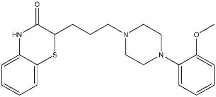 2-[3-[4-(2-Methoxyphenyl)piperazin-1-yl]propyl]-2H-1,4-benzothiazin-3(4H)-one 结构式