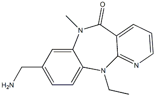 6,11-Dihydro-8-aminomethyl-11-ethyl-6-methyl-5H-pyrido[2,3-b][1,5]benzodiazepin-5-one 结构式