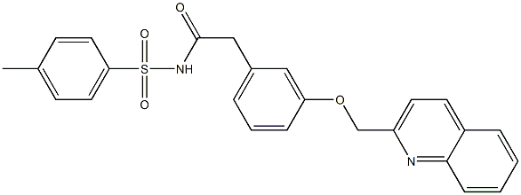 2-[3-(2-Quinolinylmethoxy)phenyl]-N-(p-tolylsulfonyl)acetamide 结构式