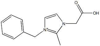 3-Benzyl-2-methyl-1-(carboxymethyl)-1H-imidazol-3-ium 结构式