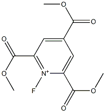 1-Fluoro-2,4,6-tris(methoxycarbonyl)pyridinium 结构式