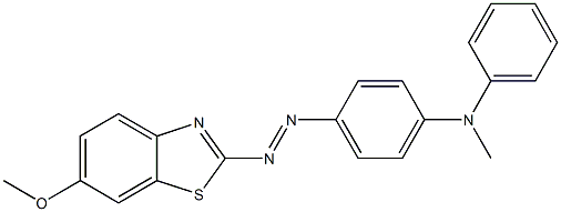 6-Methoxy-2-[p-(N-methylanilino)phenylazo]benzothiazole 结构式