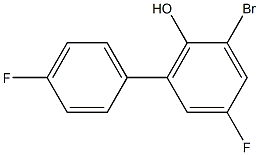 2-Bromo-4-fluoro-6-(4-fluorophenyl)phenol 结构式