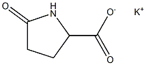 5-Oxopyrrolidine-2-carboxylic acid potassium salt 结构式