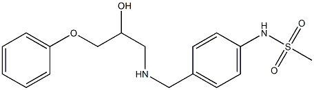 1-[4-(Methylsulfonylamino)benzylamino]-3-phenoxy-2-propanol 结构式