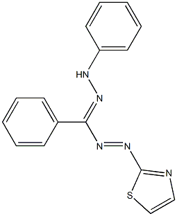 1,3-Diphenyl-5-(2-thiazolyl)formazan 结构式