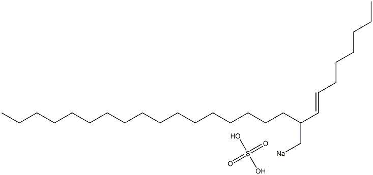 Sulfuric acid 2-(1-octenyl)nonadecyl=sodium ester salt 结构式