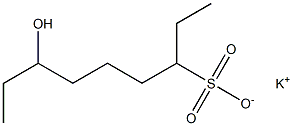 7-Hydroxynonane-3-sulfonic acid potassium salt 结构式