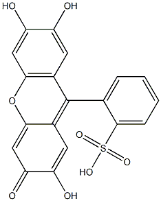 2-(2,6,7-Trihydroxy-3-oxo-3H-xanthen-9-yl)benzenesulfonic acid 结构式