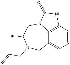 [5R,(-)]-4,5,6,7-Tetrahydro-5-methyl-6-(2-propenyl)imidazo[4,5,1-jk][1,4]benzodiazepine-2(1H)-one 结构式