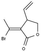 4,5-Dihydro-3-(1-bromoethylidene)-4-ethenylfuran-2(3H)-one 结构式