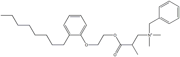 N,N-Dimethyl-N-benzyl-N-[2-[[2-(2-octylphenyloxy)ethyl]oxycarbonyl]propyl]aminium 结构式