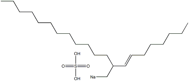 Sulfuric acid 2-(1-octenyl)tetradecyl=sodium ester salt 结构式