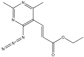 2,4-Dimethyl-6-azidopyrimidine-5-acrylic acid ethyl ester 结构式