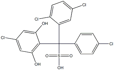 (4-Chlorophenyl)(2,5-dichlorophenyl)(4-chloro-2,6-dihydroxyphenyl)methanesulfonic acid 结构式