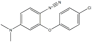 2-(4-Chlorophenoxy)-4-(dimethylamino)benzenediazonium 结构式