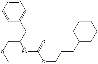 N-[(S)-1-Methoxymethyl-2-phenylethyl]carbamic acid (E)-3-cyclohexylallyl ester 结构式