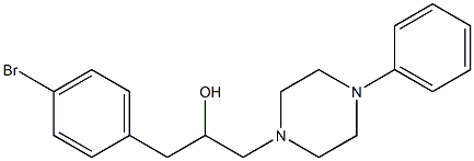 1-(4-Bromophenyl)-3-(4-phenyl-1-piperazinyl)-2-propanol 结构式