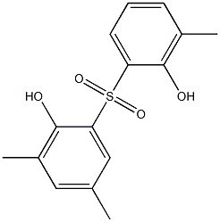 2,2'-Dihydroxy-3,3',5-trimethyl[sulfonylbisbenzene] 结构式