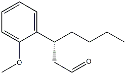 (R)-3-(2-Methoxyphenyl)heptanal 结构式