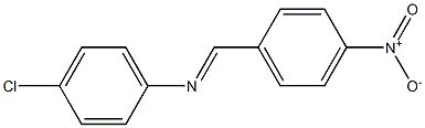 4-Nitro-1-[[(4-chlorophenyl)imino]methyl]benzene 结构式