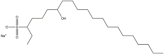 7-Hydroxyhenicosane-3-sulfonic acid sodium salt 结构式