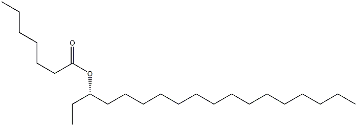 (-)-Heptanoic acid (S)-1-ethylhexadecyl ester 结构式