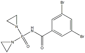 N-[Bis(1-aziridinyl)phosphinyl]-3,5-dibromobenzamide 结构式