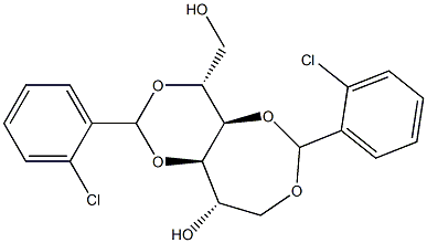 1-O,4-O:3-O,5-O-Bis(2-chlorobenzylidene)-D-glucitol 结构式