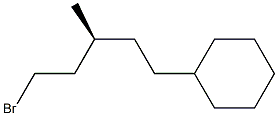 (+)-[(S)-5-Bromo-3-methylpentyl]cyclohexane 结构式