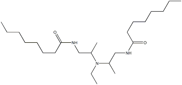 N,N'-[Ethyliminobis(2-methyl-2,1-ethanediyl)]bis(octanamide) 结构式