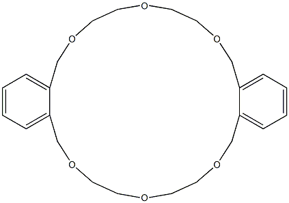 5,7,8,10,11,13,18,20,21,23,24,26-Dodecahydro-6,9,12,19,22,25-hexaoxadibenzo[a,l]cyclodocosene 结构式