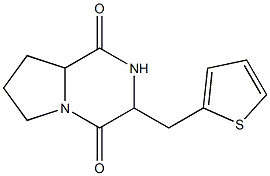 3-[(Thiophen-2-yl)methyl]hexahydropyrrolo[1,2-a]pyrazine-1,4-dione 结构式