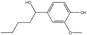 2-Methoxy-4-(1-hydroxypentyl)phenol 结构式