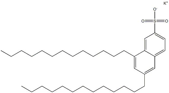 6,8-Ditridecyl-2-naphthalenesulfonic acid potassium salt 结构式