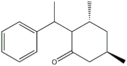 (3R,5R)-3,5-Dimethyl-2-(1-phenylethyl)cyclohexan-1-one 结构式