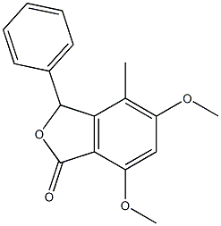 3-Phenyl-4-methyl-5-methoxy-7-methoxyphthalide 结构式