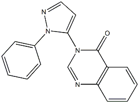 1-Phenyl-5-[(3,4-dihydro-4-oxoquinazolin)-3-yl]-1H-pyrazole 结构式